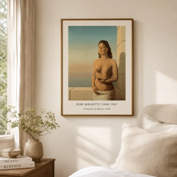 René Magritte Freedom of Mind Print, Twilight Figure Art