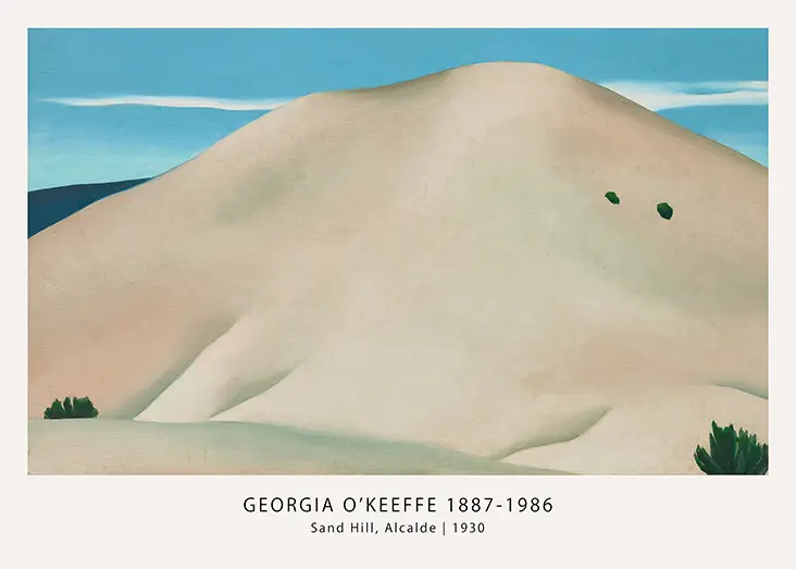 Georgia O'Keeffe Print - Sand Hill Alcalde 1930 New Mexico Wall Art Georgia O'Keeffe Print - Sand Hill Alcalde 1930 New Mexico Wall Art