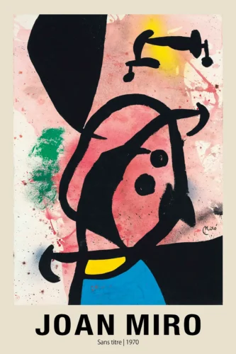 Joan Miro Sans titre 1970 Abstract Surrealist Exhibition Art Print