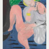 Matisse Seated Nude 1936 Blue Background, Exhibition Art Print