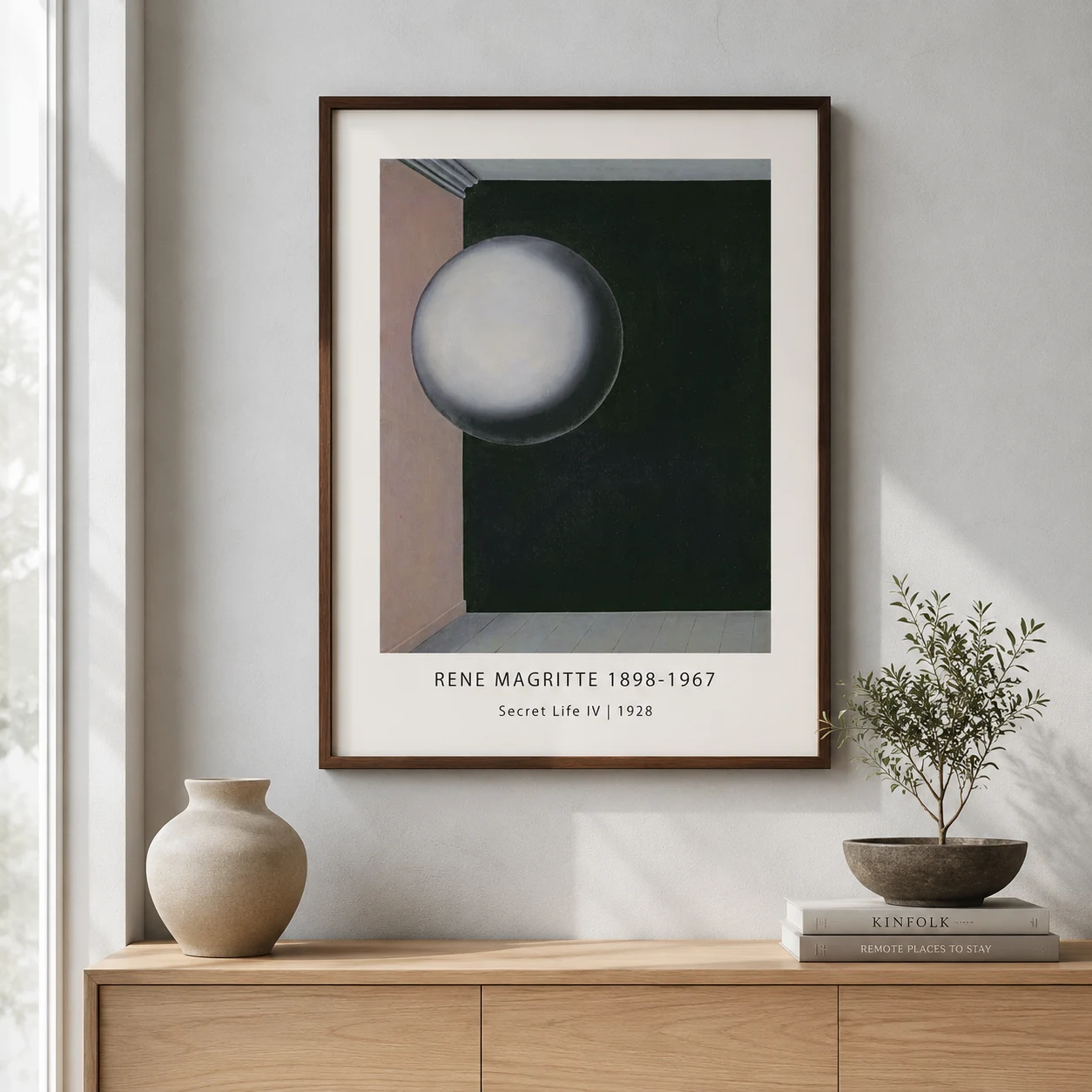 Secret Life Iv — secret Life IV print centered on a gray sphere floating inside a