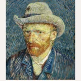 Van Gogh Self Portrait with Grey Felt Hat Art Print, Rijksmuseum