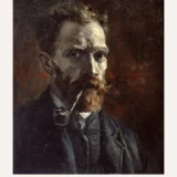 Vincent Van Gogh Self-portrait with Pipe 1886 Exhibition Art Print
