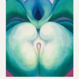 White Blue Flower Print, Georgia O'Keeffe Series I