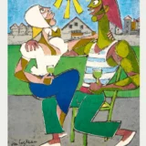 Jean Cocteau Les Innamorati 1961 Surrealist Lovers Art Print