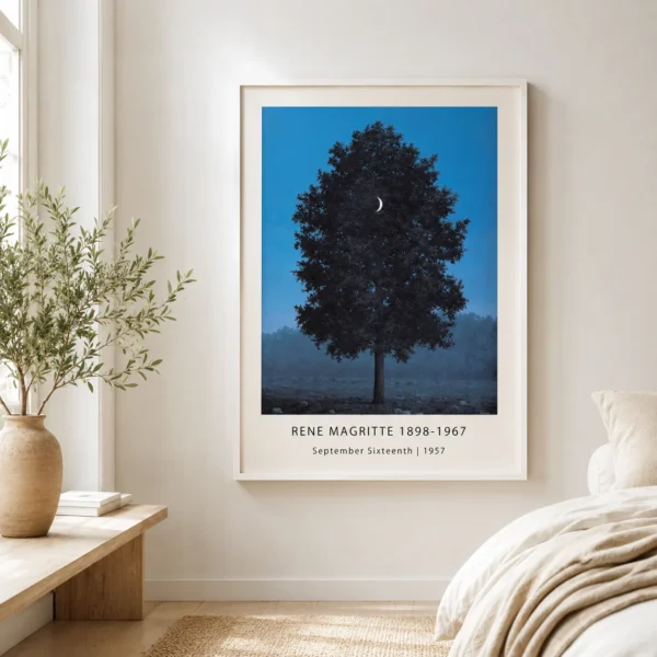 Sixteenth of September Print, Magritte Moon Tree Wall Art Print
