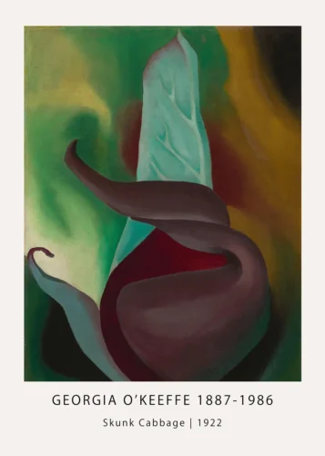 Skunk Cabbage Print, O'Keeffe Modern Botanical Wall Art Print
