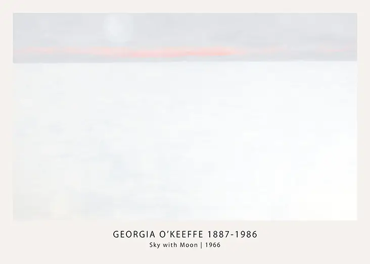 Georgia O'Keeffe Sky With Moon - 1966 Abstract Modernist Fine Art Print Georgia O'Keeffe Sky With Moon - 1966 Abstract Modernist Fine Art Print