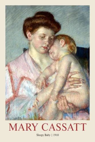 Sleepy Baby 1910 by Mary Cassatt Impressionist Art Print