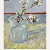 Van Gogh Sprig of Flowering Almond in a Glass Art Print