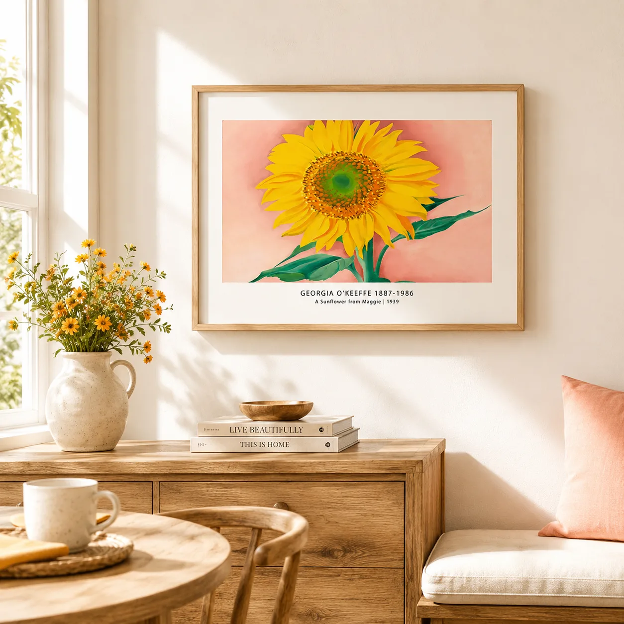 Sunflower Maggie — sunflower from Maggie Print places a large yellow bloom and green