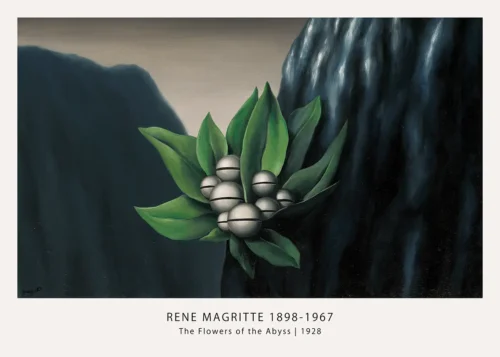 Flowers of Abyss Poster, Bell-Flower Surrealist Wall Art Print