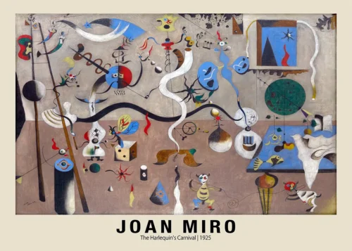 Joan Miro, The Harlequin's Carnival 1925 Surrealist Art Print