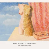 High Tide surrealist Print, Magritte Torso Figure Wall Art Print