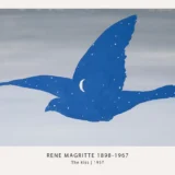 Magritte bird Print, The Kiss Moonlit Surrealist Wall Art Print