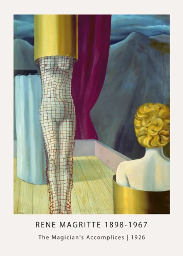 Magicians Accomplices Print, Magritte Curtain Wall Art Print