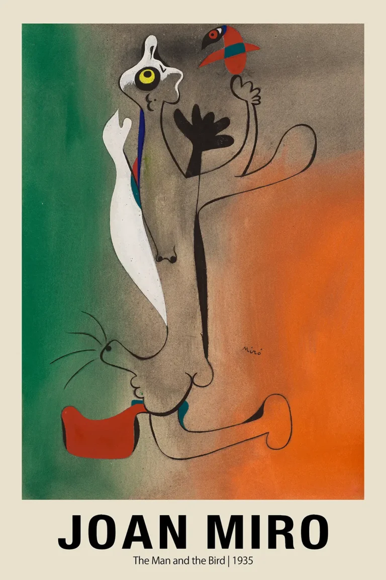 Miro — this surrealist art print features Joan Miro's 1935 work The Man and
