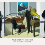 Menaced Assassin Print, Rene Magritte Crime Scene Art
