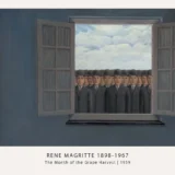 Grape Harvest Print, Rene Magritte Bowler Hat Wall Art Print