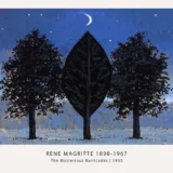 Magritte Barricades Print, Moonlit Tree Surreal Wall Art Print