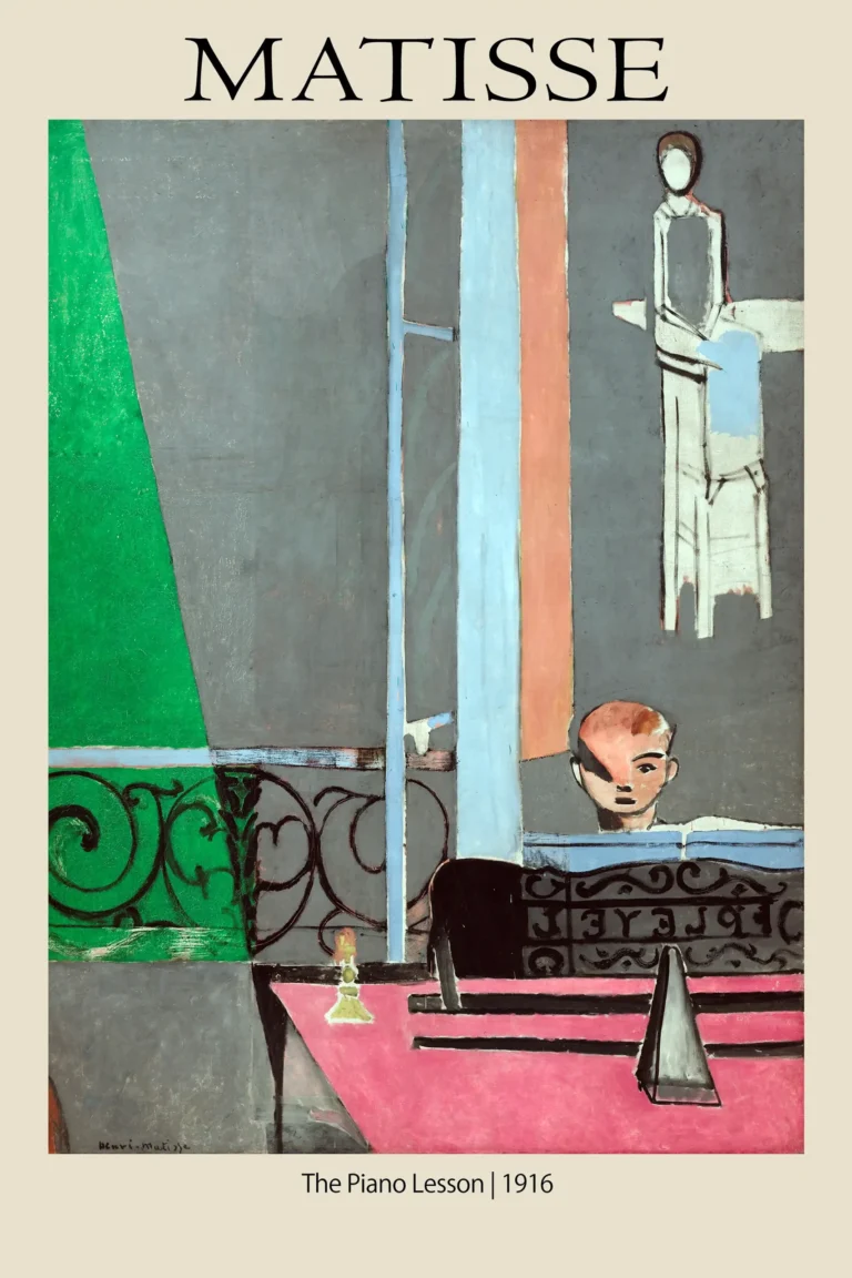 Matisse Piano Lesson Modernist — henri Matisse's 1916 masterpiece depicts a young boy focused on his