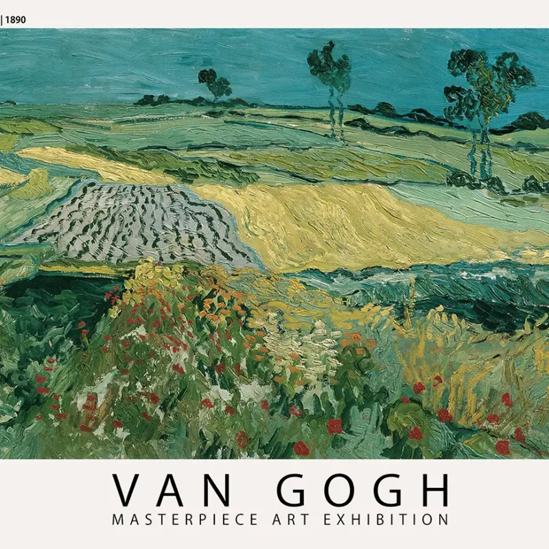 Classic Plain of Auvers print - 1890 Van Gogh Exhibition Wall Art