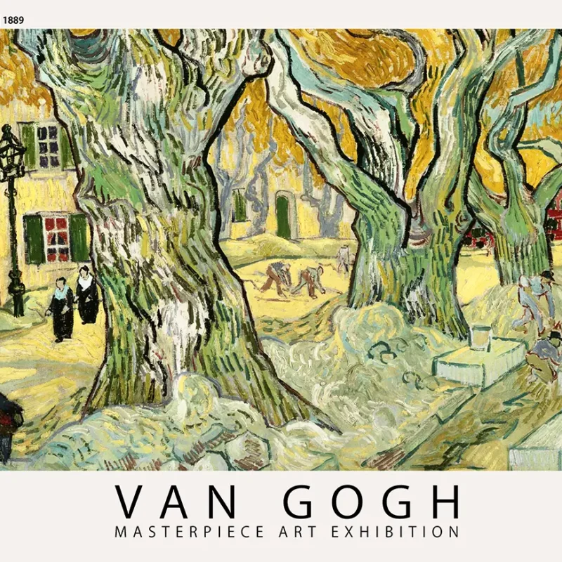 Classic The Road Menders print - Van Gogh 1889 Exhibition Wall Art