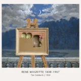 Magritte Sabbath Print, Inverted Still Life Surreal Art