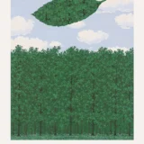 Choir of Sphinxes Print, Floating Leaf Forest Wall Art Print