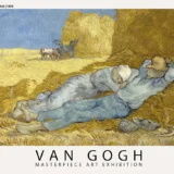 Van Gogh The Siesta Exhibition Poster, Impressionist Art Print