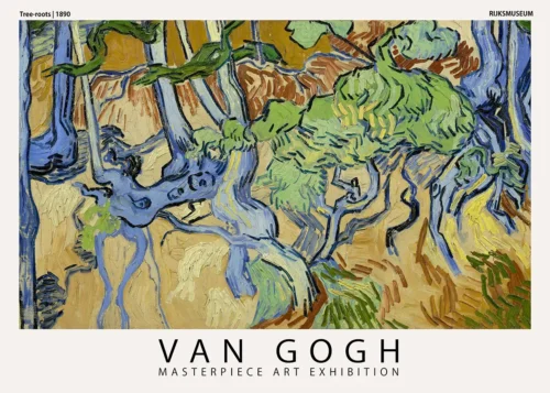 Van Gogh Tree Roots 1890 Masterpiece Exhibition Poster Art Print