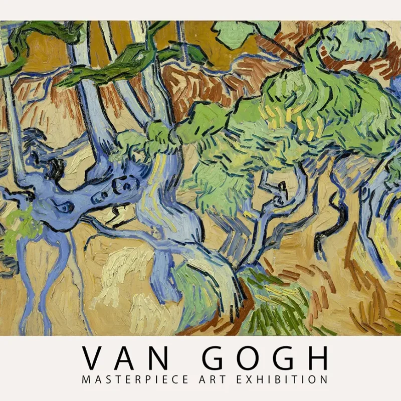 Van Gogh Tree Roots print - Post-Impressionist 1890 Museum Poster