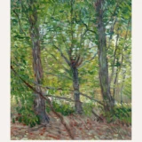Van Gogh Trees 1887 Exhibition Poster, Impressionist Art Print