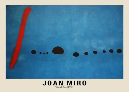 Joan Miro Bleu II 1961 Abstract Surrealist Modern Art Print