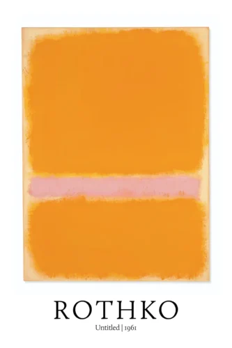 Mark Rothko Untitled 1961 Amber and Pink Color Field Art Print
