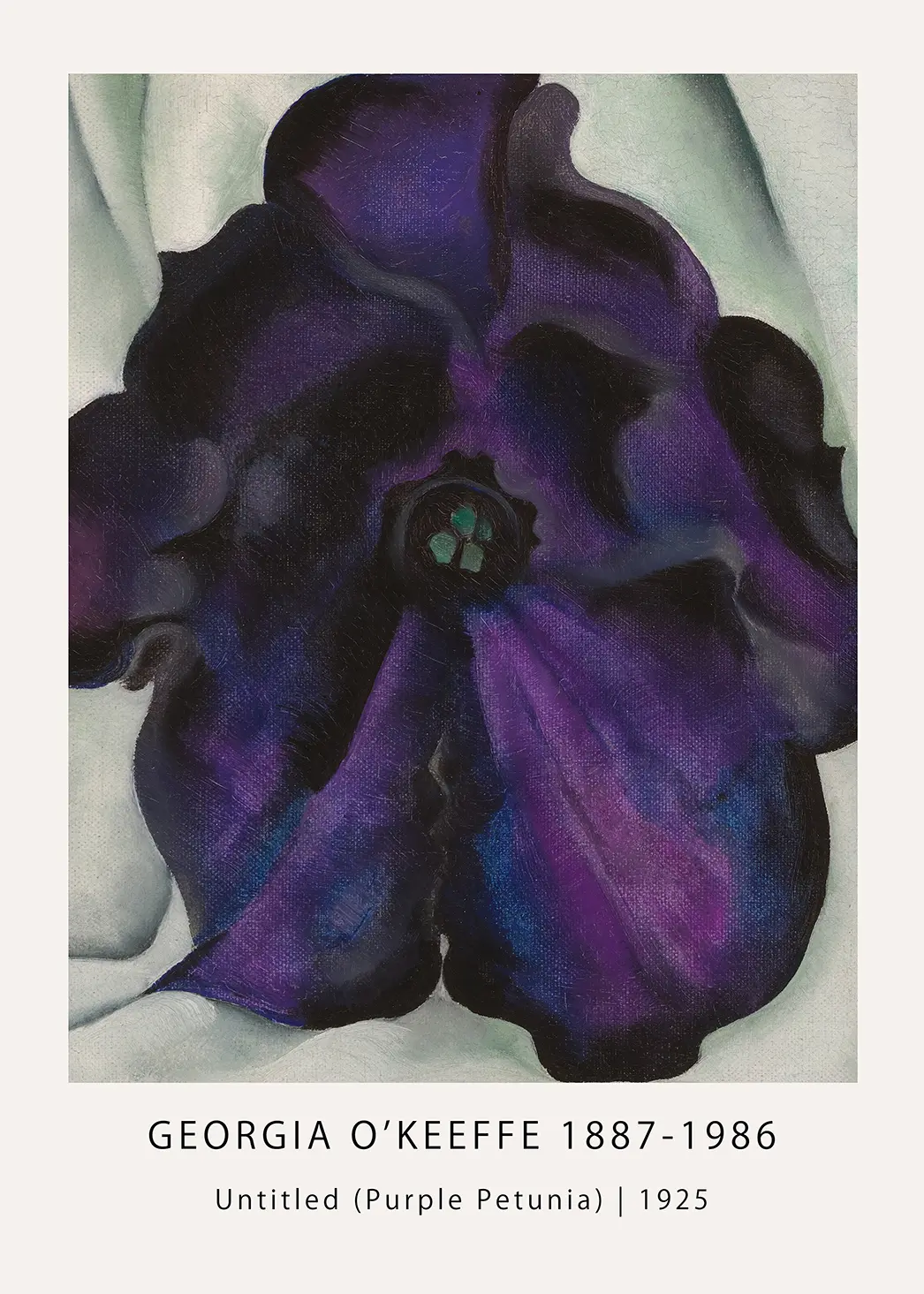 Georgia O'Keeffe Print - Untitled Purple Petunia 1925 Art Poster Georgia O'Keeffe Print - Untitled Purple Petunia 1925 Art Poster