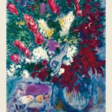 Marc Chagall Vase of Flowers and Characters, 1928 Art Print