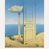 Magritte Victory Print, Door, Cloud and Beach Wall Art Print