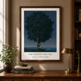 Voice of Blood Print, Magritte Tree House Surreal Wall Art Print