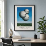 Voice of Space Print, Magritte Floating Bells Wall Art Print