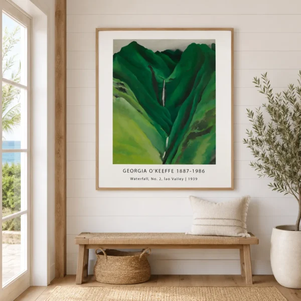 Iao Valley Waterfall Print, Georgia O'Keeffe Maui art