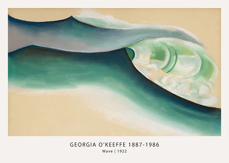 Classic Georgia O'Keeffe Wave Print - 1922 Abstract Ocean Wall Art