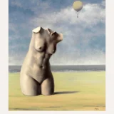 Rene Magritte Poster, When the Hour Strikes Surreal Art