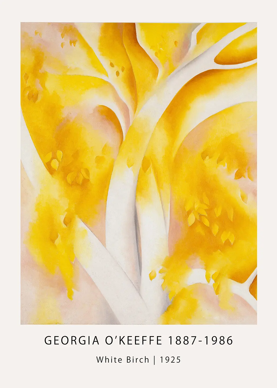 Exclusive Georgia O'Keeffe print - 1925 White Birch Abstract Nature Art
