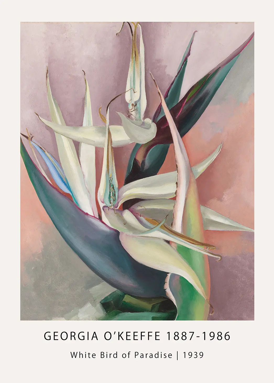 White Bird of Paradise - Georgia O'Keeffe 1939 Vintage Exhibition Poster