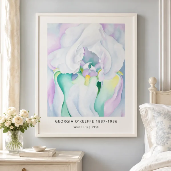 White Iris Print, Georgia O'Keeffe Floral Wall Art Print
