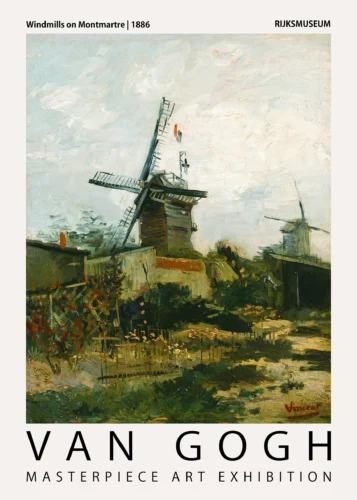 Windmills on Montmartre 1886 Vincent Van Gogh Masterpiece Art Print