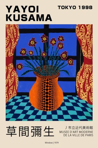 Yayoi Kusama Window 1979 Exhibition Poster Art Print