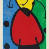 Joan Miro Woman and Birds at Night 1968 Abstract Art Print
