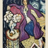 Henri Matisse Woman in a Purple Coat 1937 Modern Portrait Art Print
